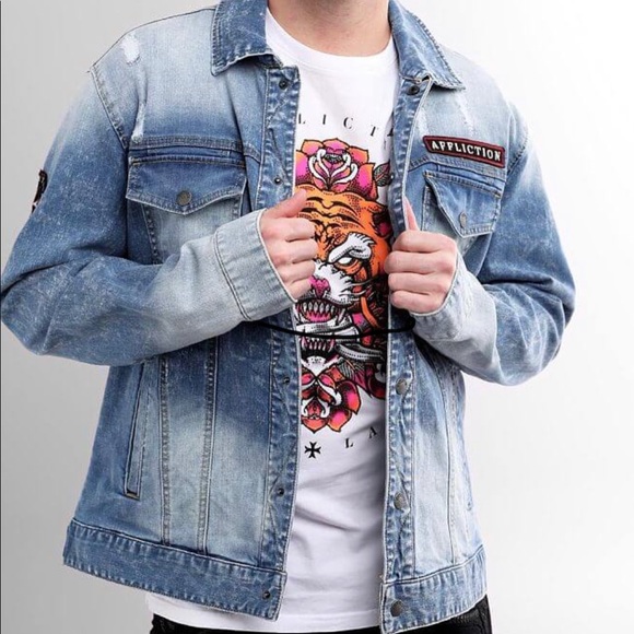 Affliction Oath Jean Stretch Jacket. NWT. Size M - Picture 2 of 6